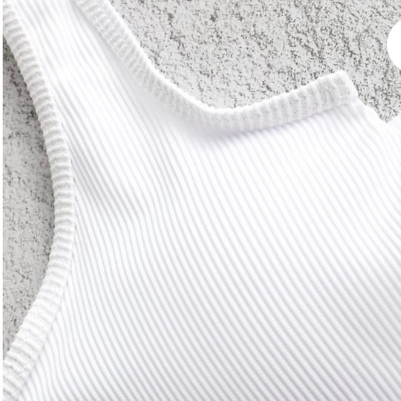 💚3/$20💚 White Ribbed Zaful Bikini Top - Picture 4 of 6
